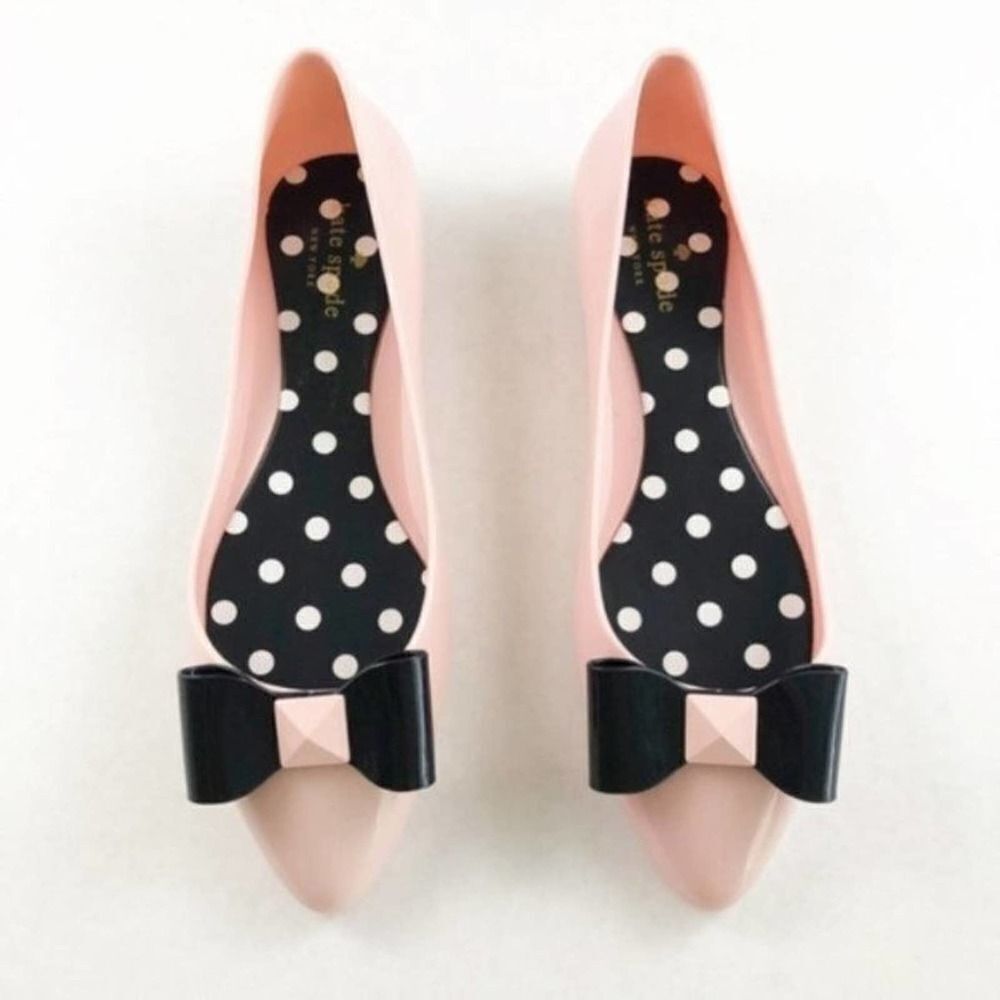 KATE SPADE Jelly Pink Ballerina Bow Flats  - Picture 3 of 6